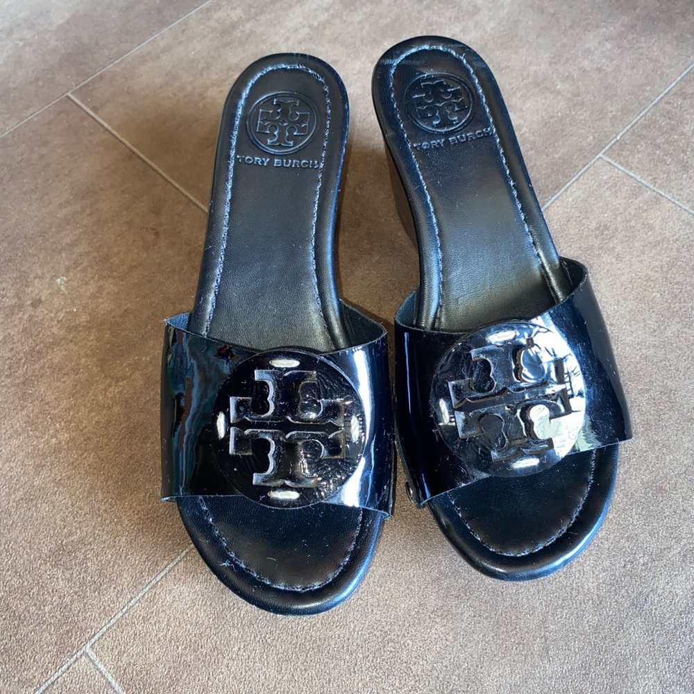 Tory Burch Black Wedges